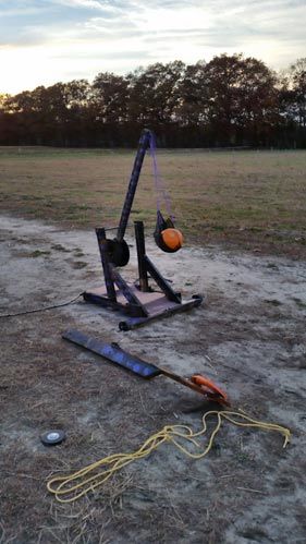 Quick Scout Machine Scouts’ machines hurl pumpkins at campout