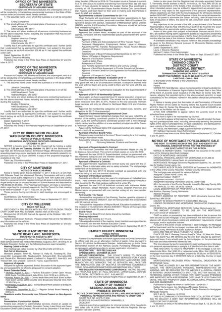 Legals WBVH 9-27-17 | Legal Notices | presspubs.com