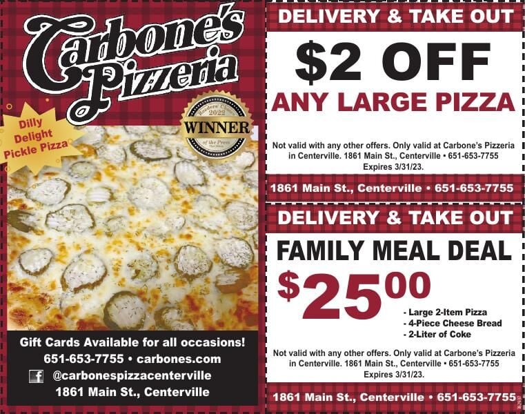 Carbones Pizzeria Coupons