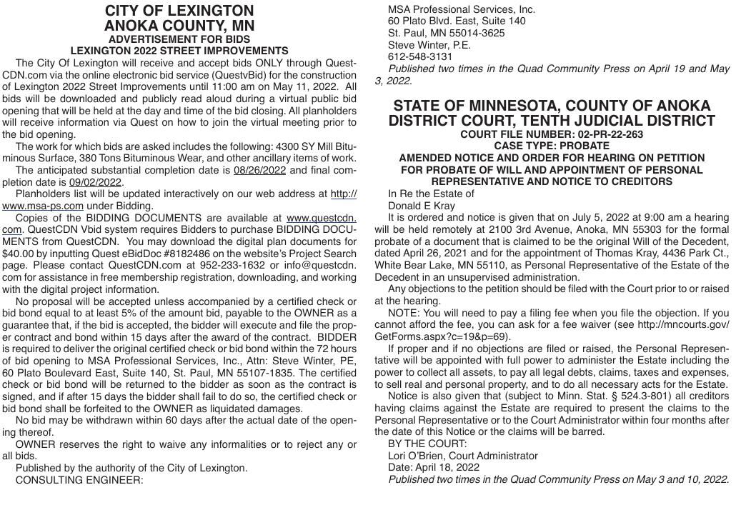 Legals Q 5-3-22