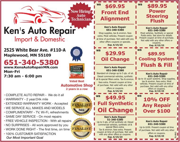 Kens Auto Repair Coupons