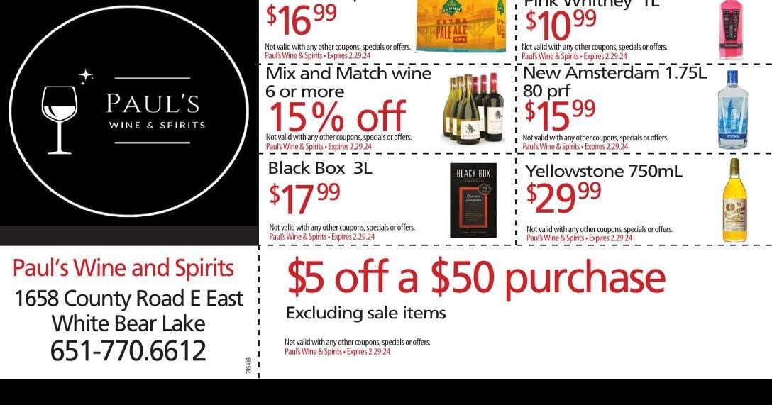 Paul's Wine & Spirits Coupons