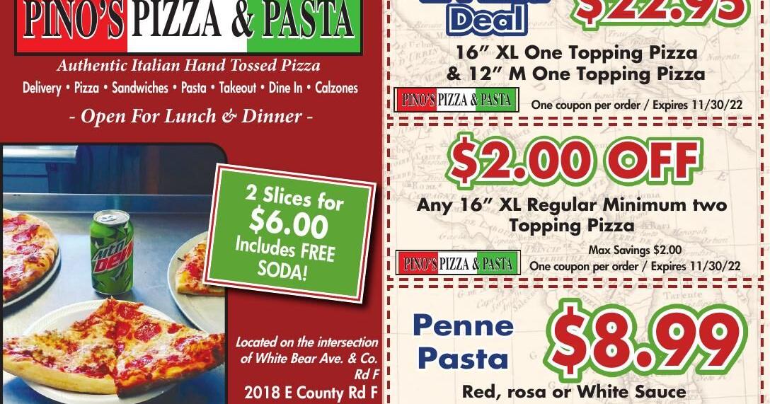 Pinos Pizza | Coupons | presspubs.com