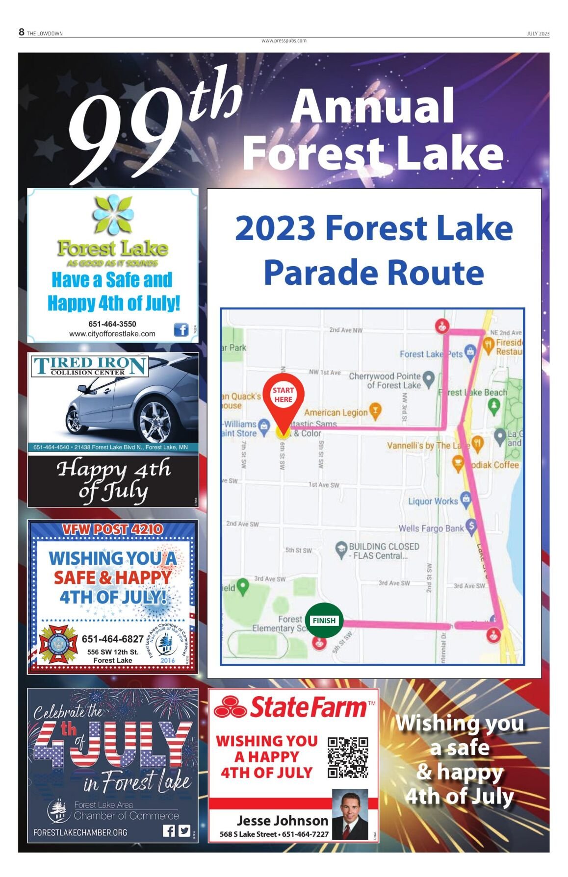 Forest Lake's Fourth of July Celebration Land of the Free in '23