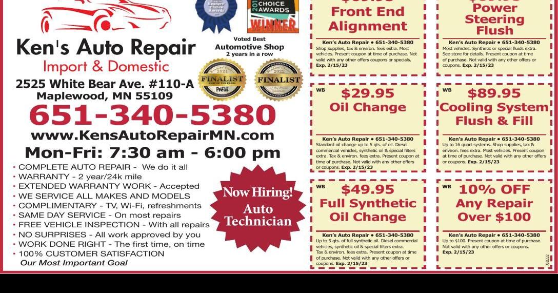 Kens Auto Repair Coupons