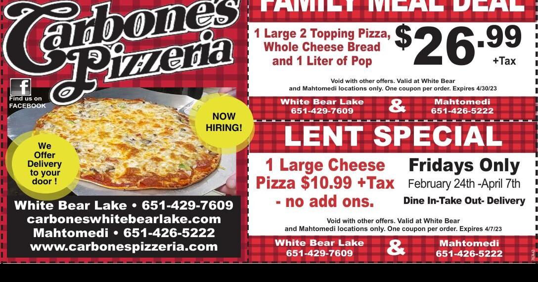 Carbones Pizzeria Coupons