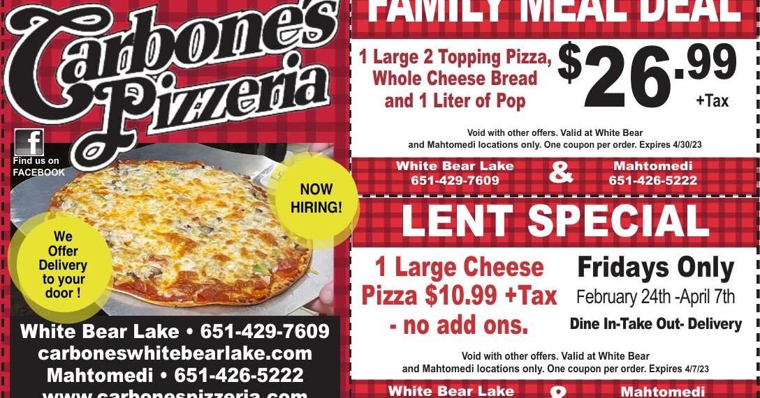 Carbones Pizzeria Coupons Presspubs Com
