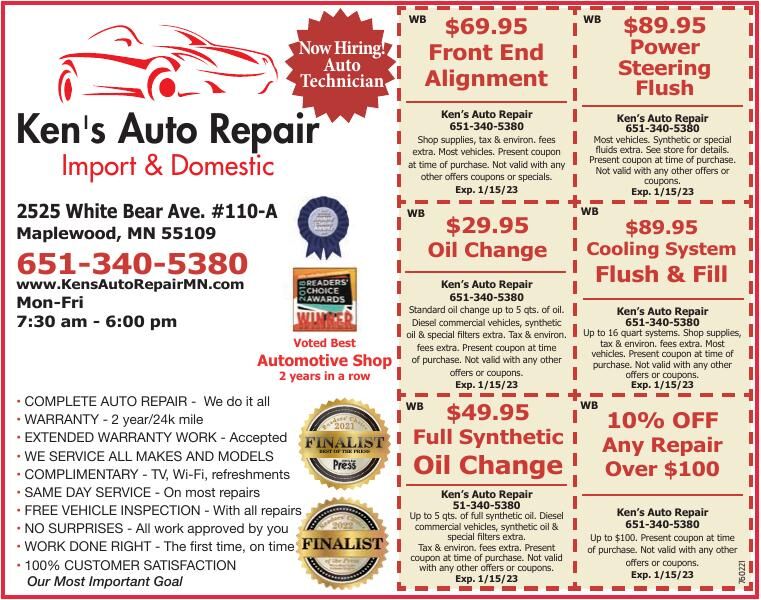 Kens Auto Repair Coupons