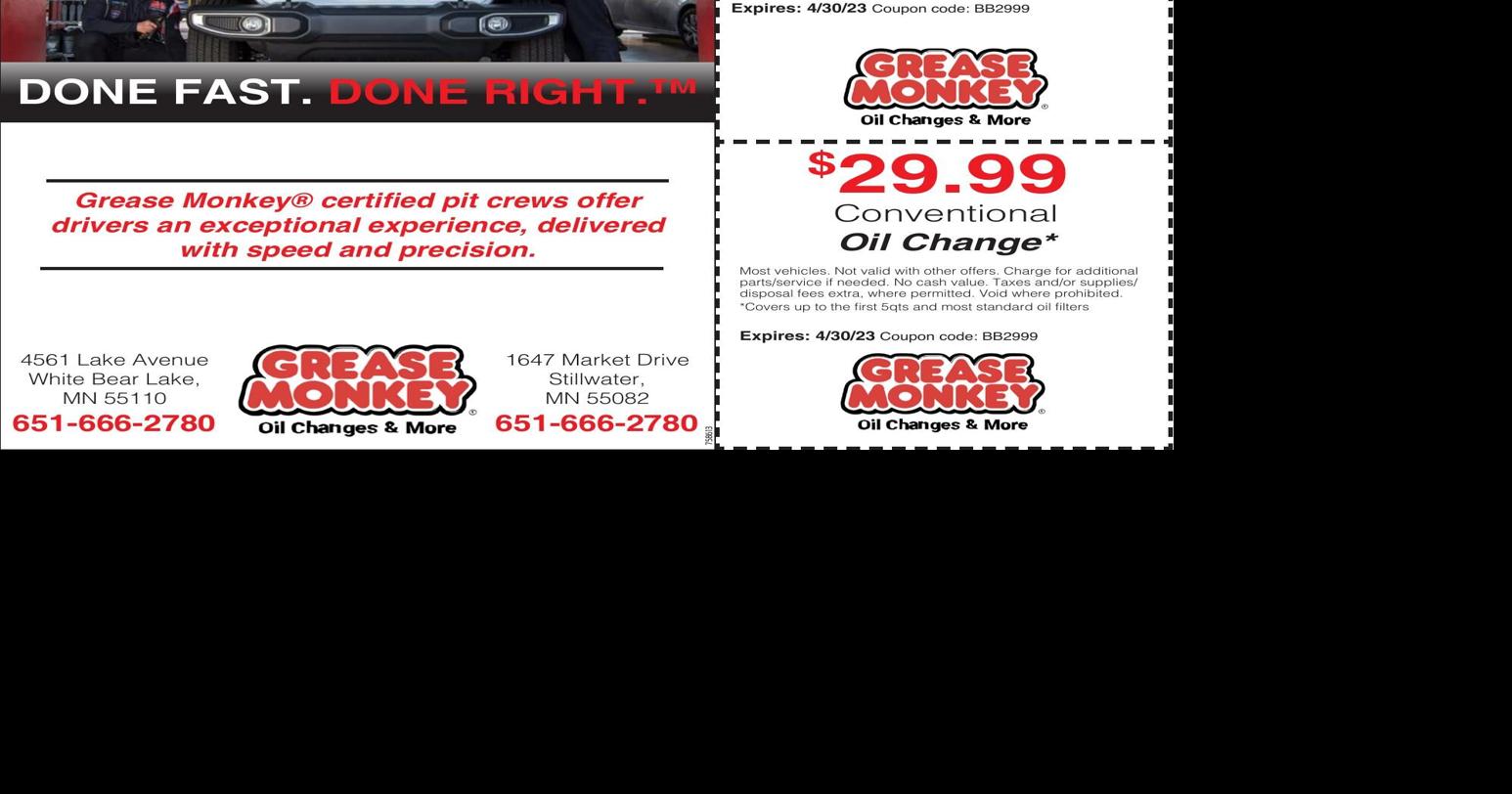 Grease Monkey Coupon Coupons