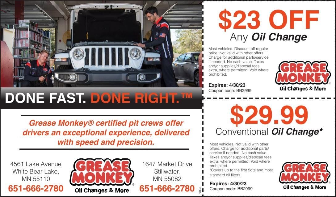 Grease Monkey Coupon2 Coupons