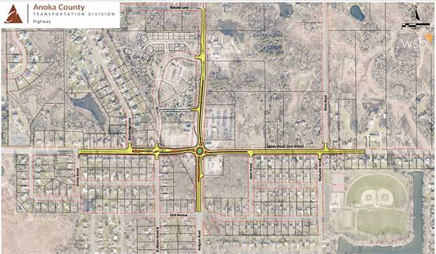 Anoka County Parcel Map Anoka County Leaning Toward Roundabout Option For 'Gateway Corner' | News |  Presspubs.com