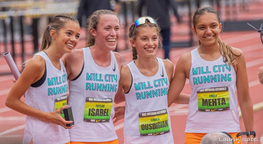 Mustang girls group runs at Nike Nationals, wins a four-mile relay