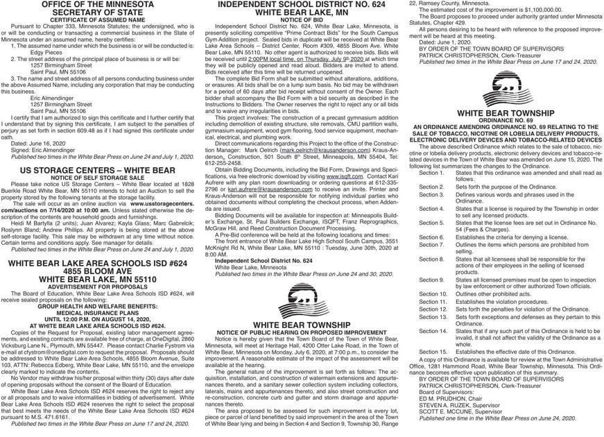 Legals WB 6-24-20_2 | Legal Notices | presspubs.com