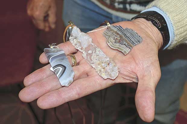 Rock collector hooked on agates