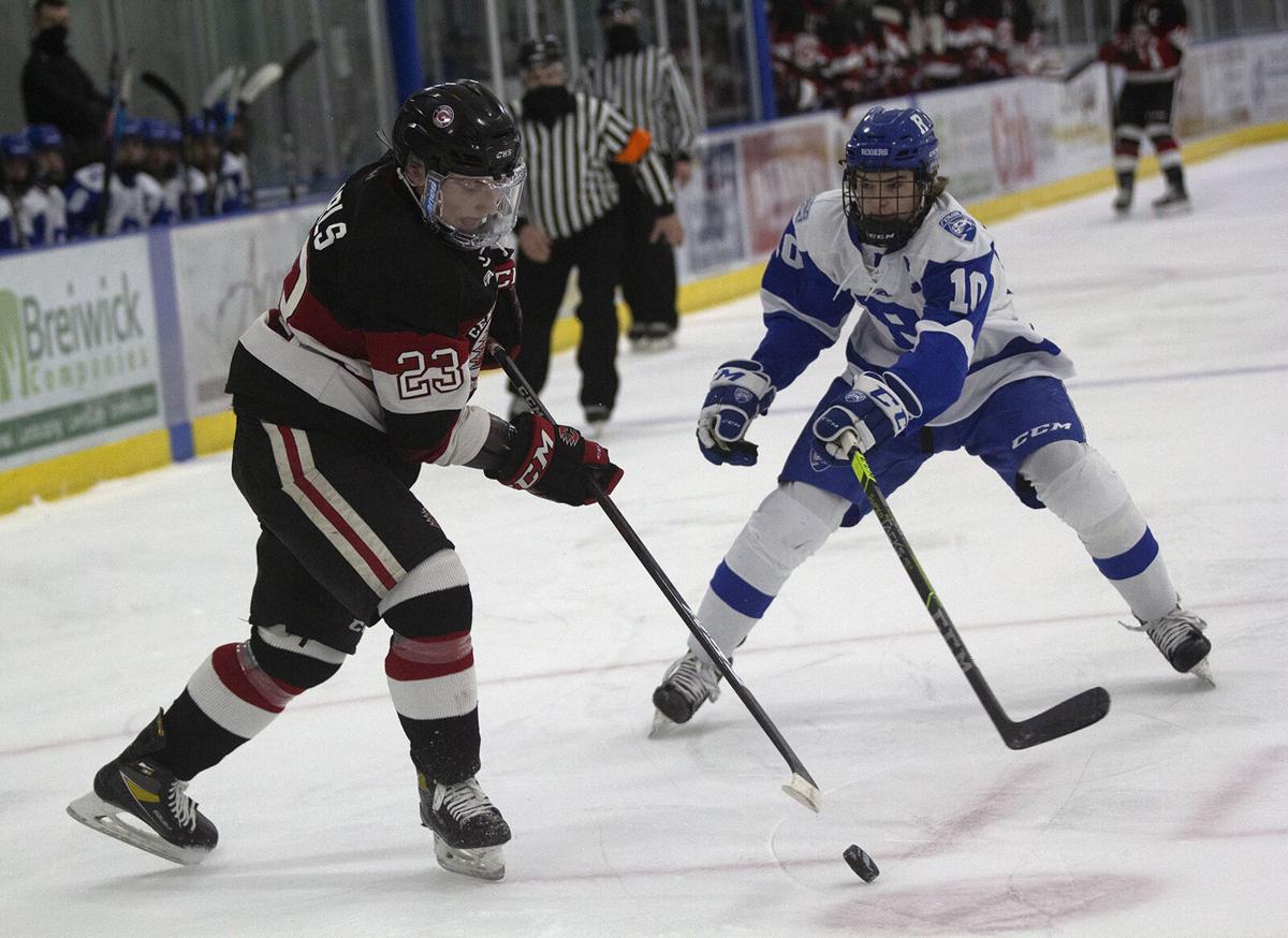 hockey cougars finish strong beat rogers 7 4 local presspubs com