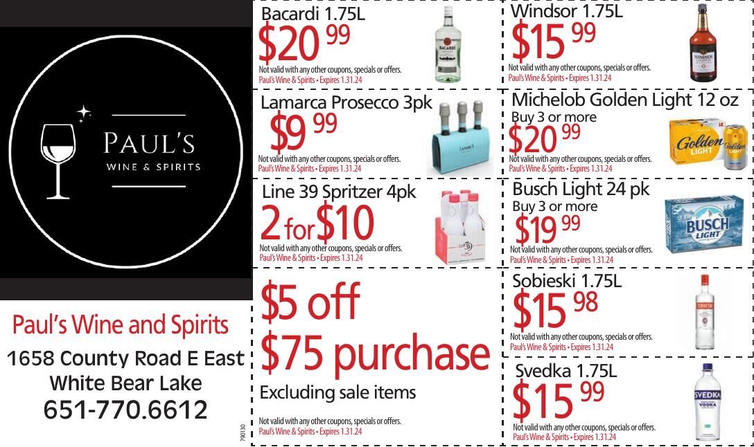 Paul's Wine & Spirits Coupons