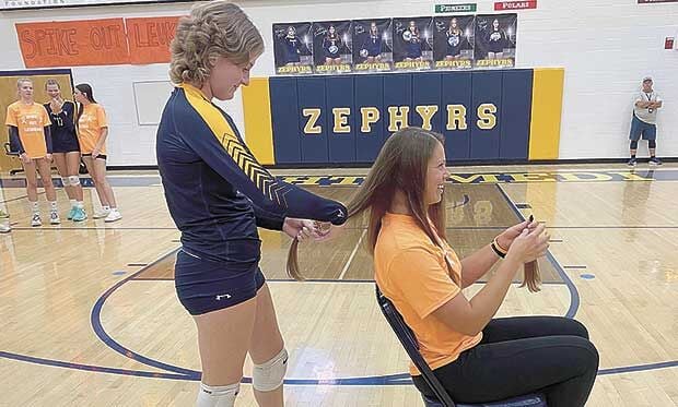 Morgan Marx Mahtomedi volleyball team paints the gym orange to ‘spike out’ leukemia ...