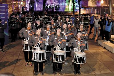 Drumline helps kick off Super Bowl Live event