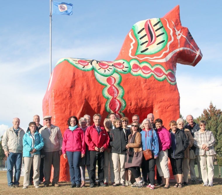 Swedes Visit Mora Gordon Hallstrom leads tour, makes Swedish prime