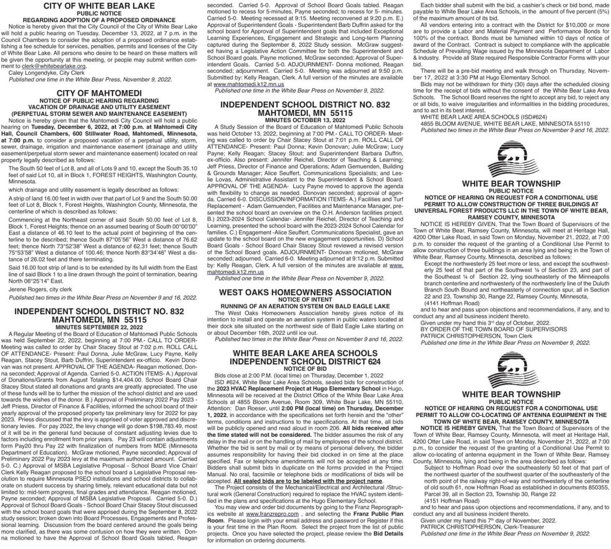 Legals WB 11-9-22 | Legal Notices | presspubs.com