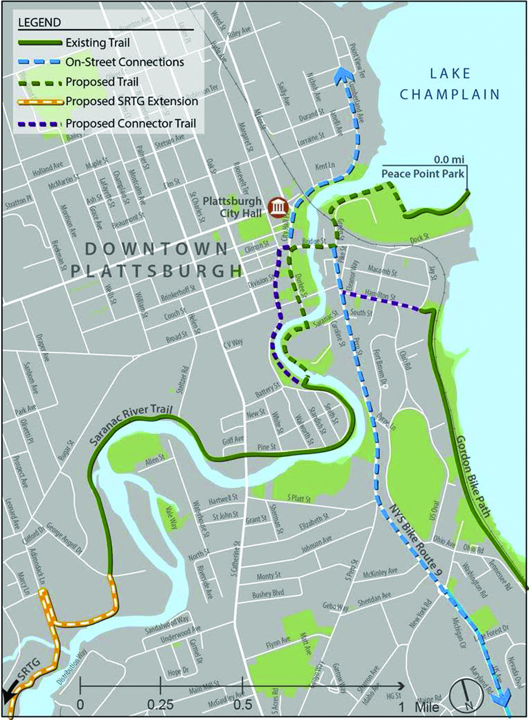 Saranac River Trail Map