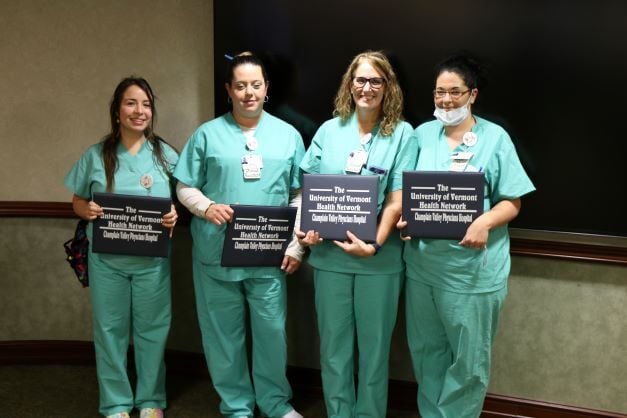 First four graduates of CVPH's Clinical Assistant training program celebrated