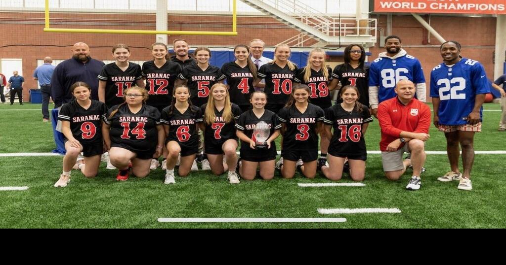 Saranac flag football awarded with Giant visit Sports