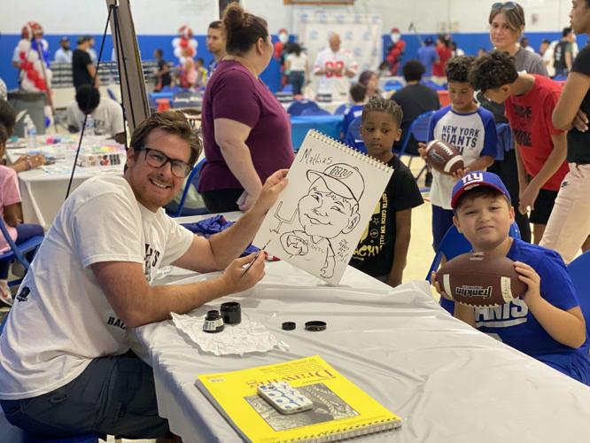 Giant Opportunity: Local caricature artist draws at NY Giants event, News