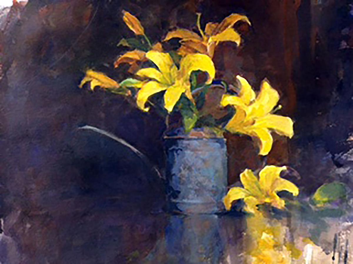 Scan Of Newtown Oil Painting Demonstration Set Antiques Art