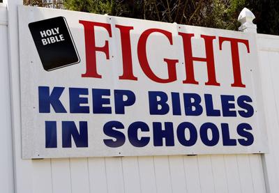 Bible in the Schools sign