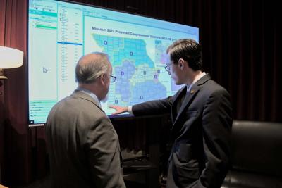 Members of the Missouri House review a proposed Congressional map