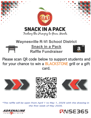 Snack in a Pack is offering an opportunity to win a lackstone grill or $200 gift card