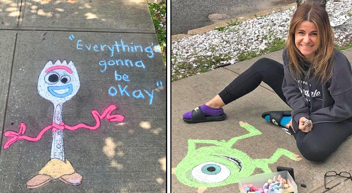 Popular Sidewalk Art Has Maspeth Smiling Central Mid Western Queens News Qchron Com