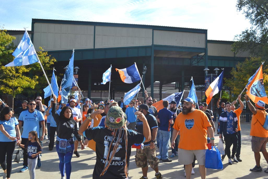 Queens soccer fans support their city