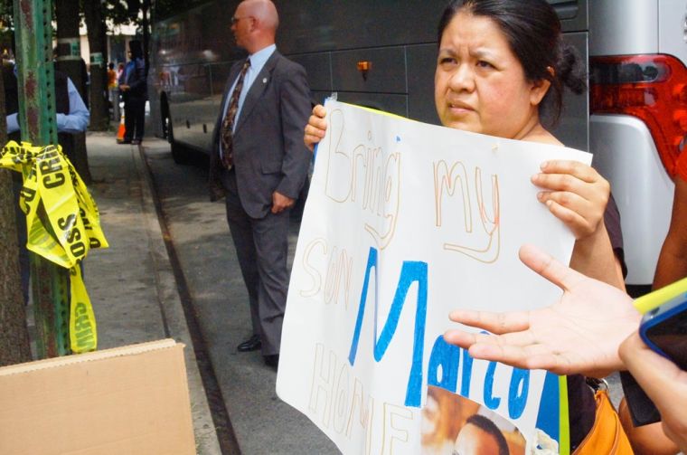 House Majority Leader Eric Cantor visits Jackson Heights; many call for