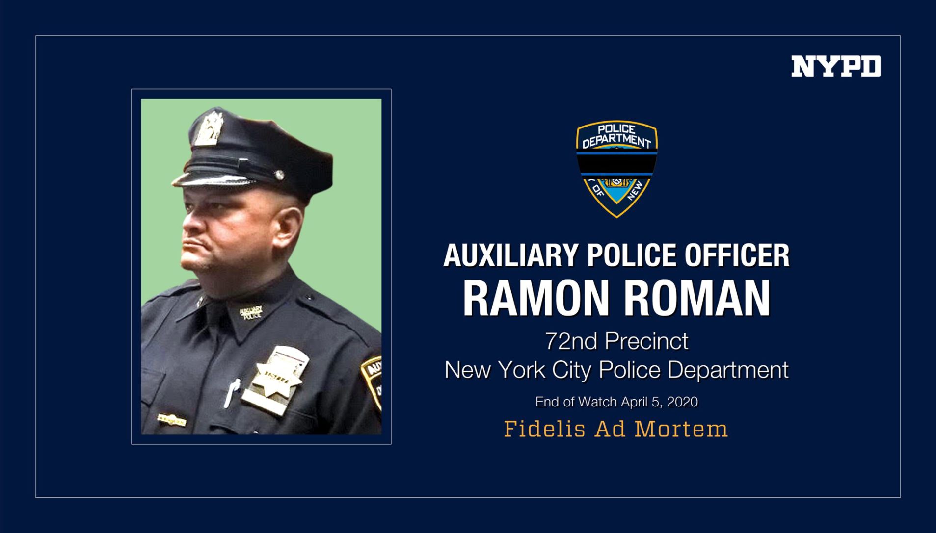 Fidelis Ad Mortem: NYPD And COVID-19 | | Qchron.com