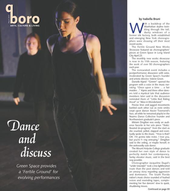 Showcasing dance and discussion at Fertile Ground