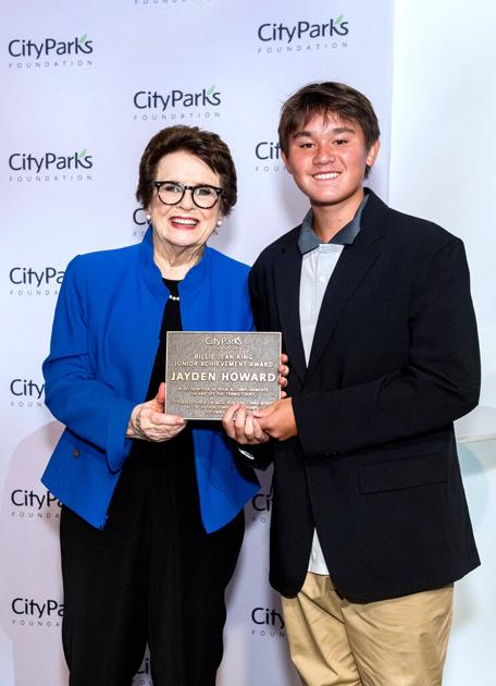 Tennis icons honor young FoHi player Jayden Howard, 14, recognized for skills at annual City Parks benefit by Stephanie G. Meditz, Editor Sep 10, 2026 1 hr ago