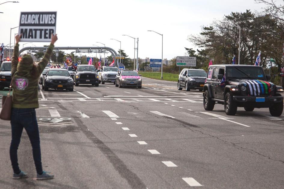 Pro-Trump car rally meets resistance | | qchron.com
