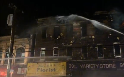 Huge fire tears through College Point buildings | | qchron.com