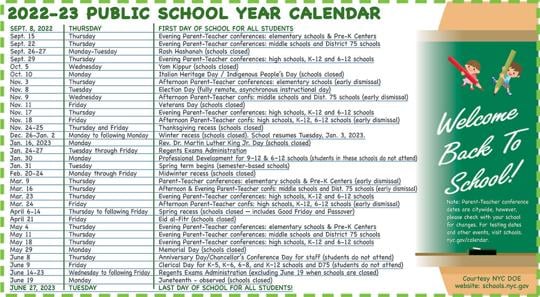 2022 23 NYC Public School calendar qchron com