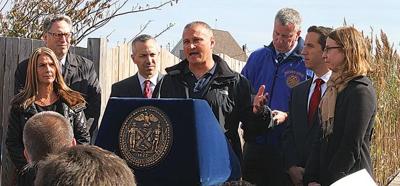 Mayor, in Queens, touts Build it Back progress