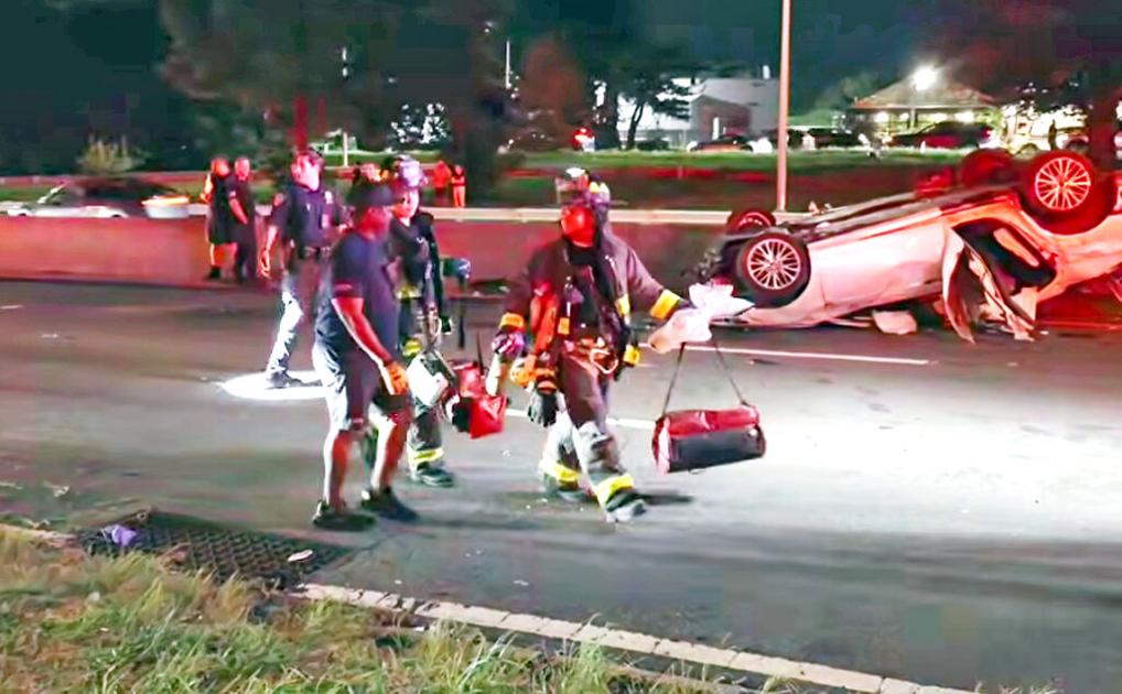 Five hurt Saturday in Cross Island wreck