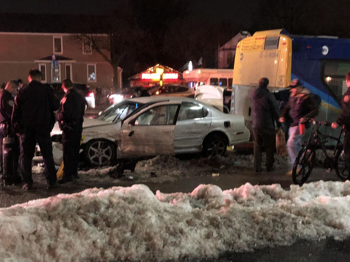 Police chase leads to car crash on Woodhaven Boulevard