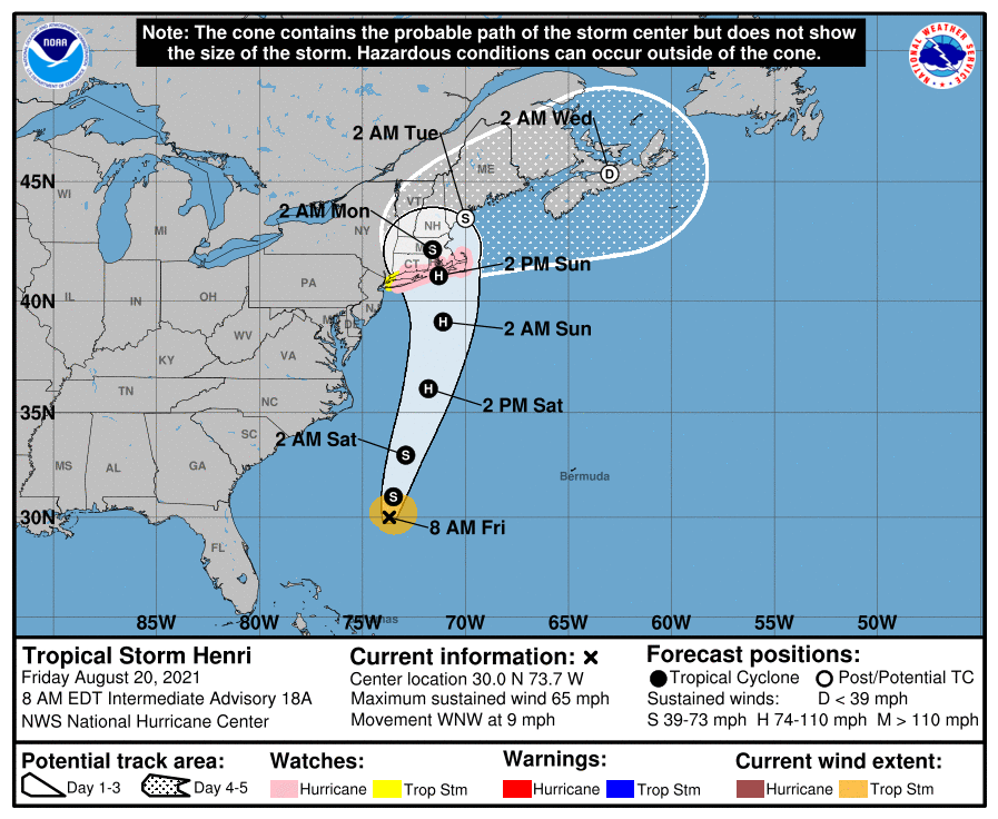 NWS: Tropical storm Henri could affect Queens | | qchron.com