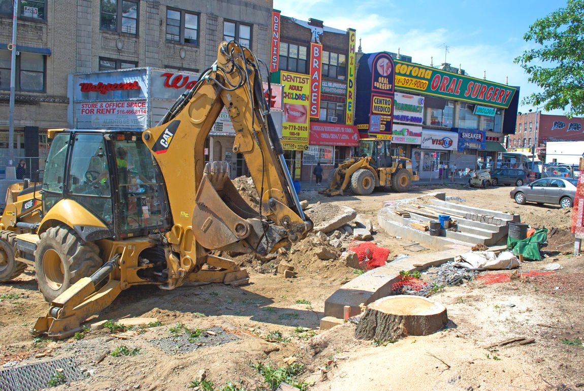 Plaza taking shape in Corona