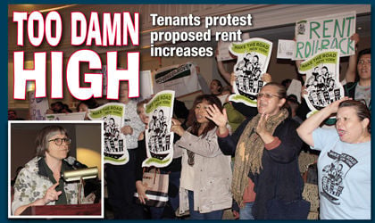 Tenants hit the street to protest rise in rent | | qchron.com