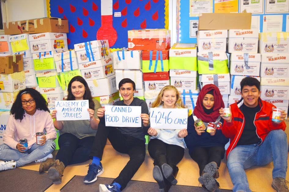 Academy of American Studies High School food drive