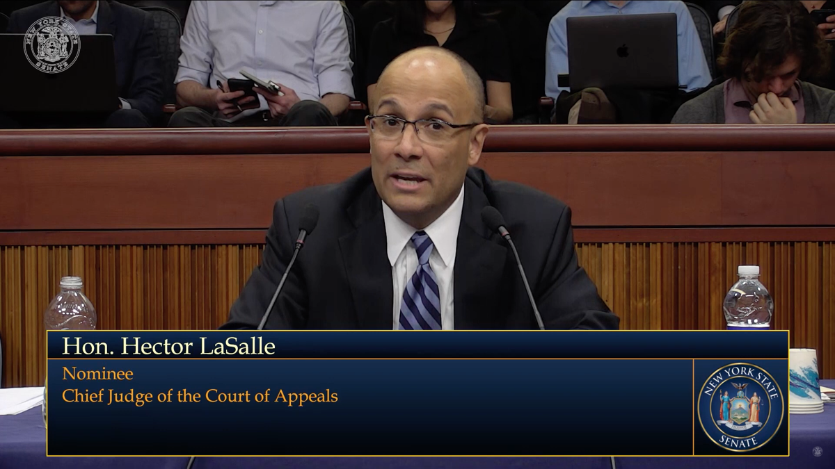 The NY Senate votes against Hector LaSalle's nomination for Chief Judge