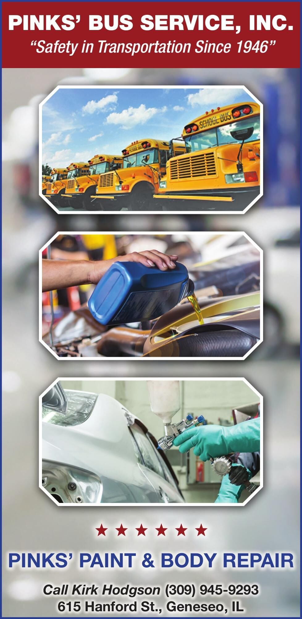 PINKS BUS SERVICE - Ad from 2026-07-02